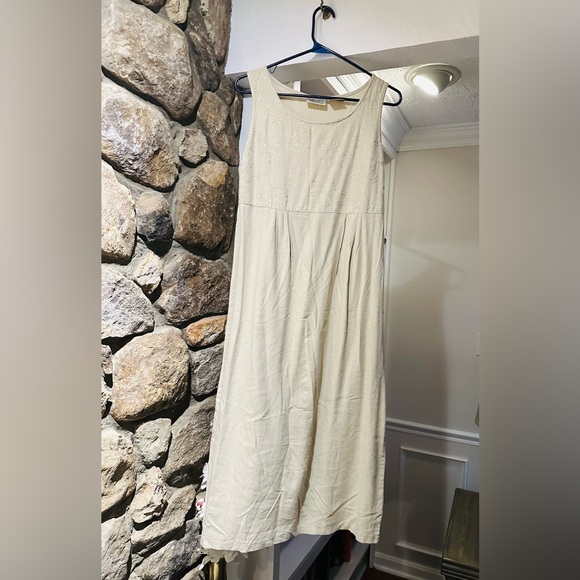 90s Kathie Lee Linen Sleeveless Dress. Size M. Excellent condition. - Picture 5 of 13
